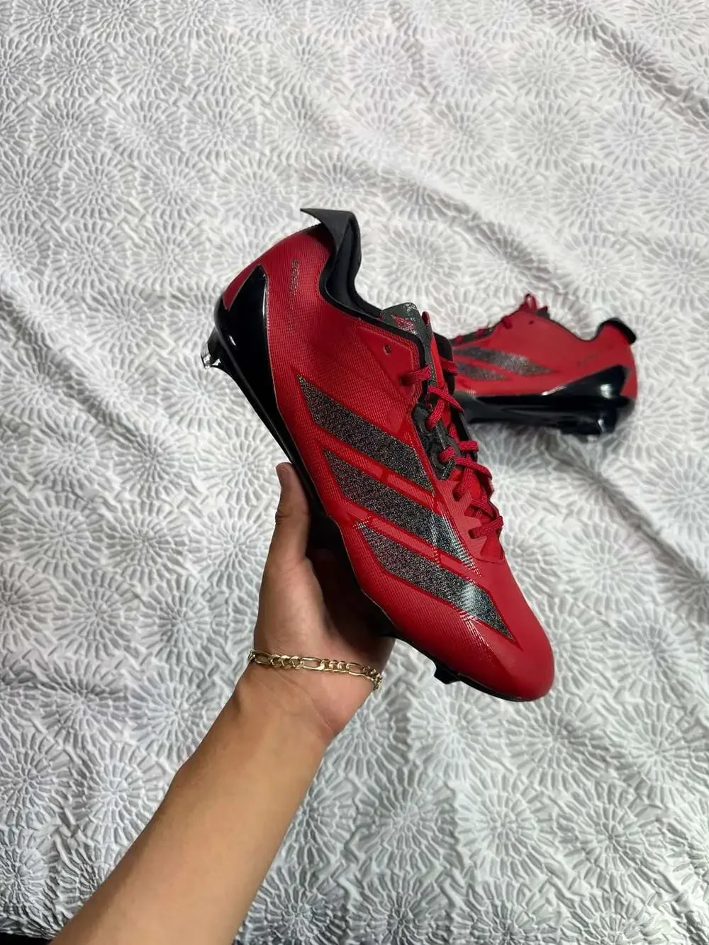Adidas Adizero Electric II Football Cleats Red/Black Mens 13.5 JH8744